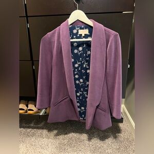 Skies Are Blue Hannah Scuba Modal Blazer - Purple+  navy lining Size S